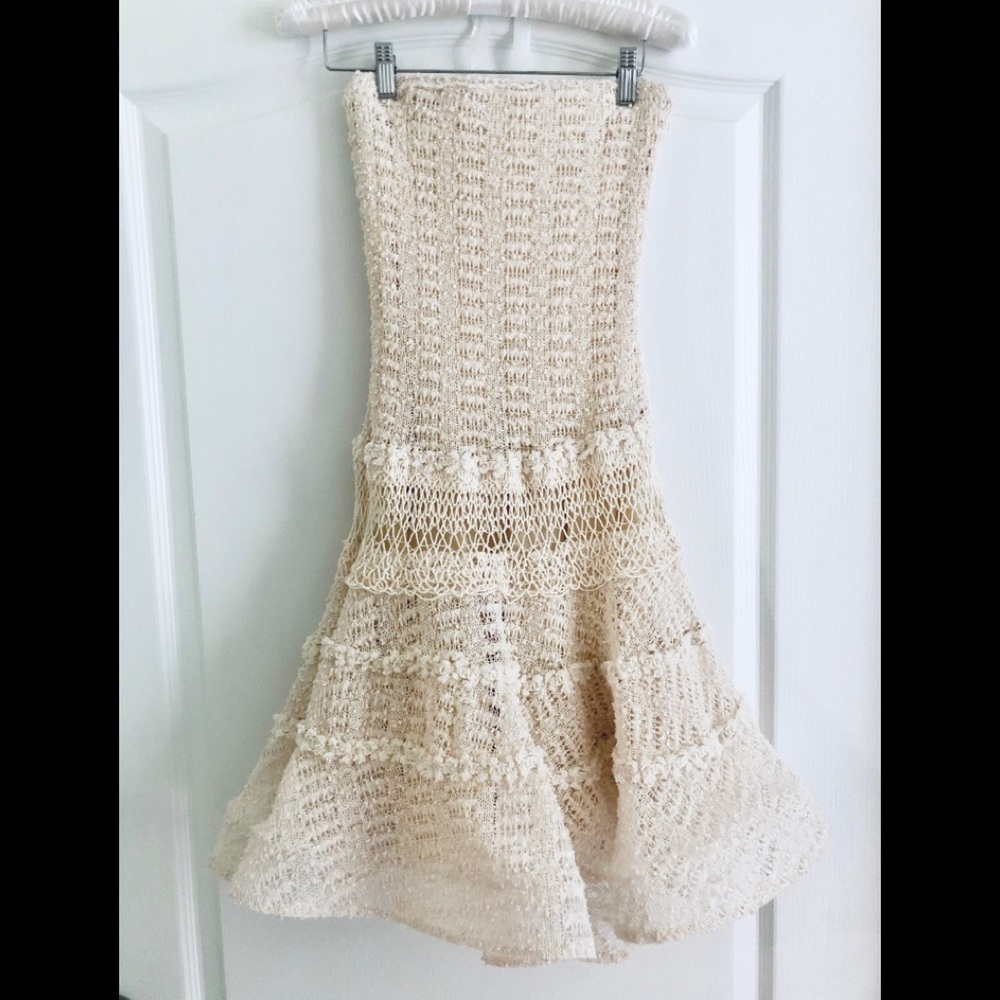 Alexis Cream Crochet Mini Dress